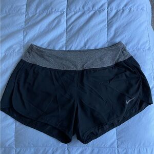 Black and grey running shorts